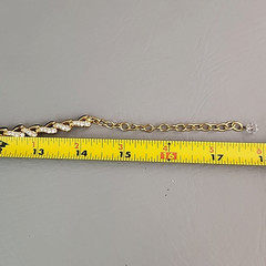 Vintage Swarovski Necklace Black Enamel Clear Crystals Gold Tone 17″