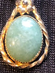 Sorrento Amazonite necklace signed dainty chain