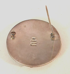 Carsi 925 Sterling Modernist Round Bubble Pin Mexico TC-57 Vintage 1 5/8″ Dia