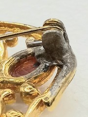 Vintage Weingeroff Goldtone Scarab Elephant Brooch Egyptian Revival, Good Luck