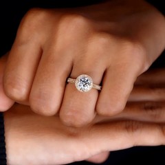 1.2 Ct Round Cut Lab Grown Diamond Engagement Ring 14K Yellow Gold Fn