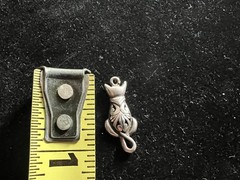 JEZLAINE CAT Brooch Pendant Signed Sterling Silver 925 1.6 grams