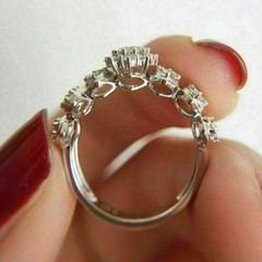 0.80 Ct White Diamond Art Deco Antique Vintage Wedding Ring 14K White Gold FN