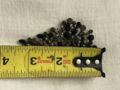 Huge Vintage Black Hematite Grey Rhinestone Paisley Spray Brooch Pin 3.25”