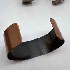 Lot Of 5 Vintage Signed Solid Copper Cuff Bracelet (8457)