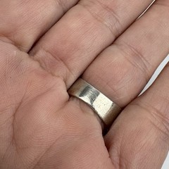 Vintage Sterling Silver 925 Oxidized Scroll Wide Oval Domed Signet Ring Size 5.5