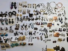 104 Pair Vtg-Now Western Boho Artisan Southwest Rhinestones Earrings Jewlery Lot