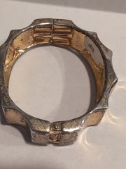 Vintage Bracelet Cuffs, Mix, Acrylic,Metal, 6 Pieces, Retro