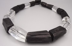 Gerda Lynggaard MONIES Chunky Black & Clear Acrylic or Resin Necklace
