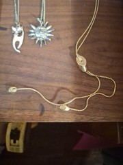 JEWELRY NECKLACES 17PC. HEART BRACELET AND DIAMOND EARRINGS. SEE PICTURES…
