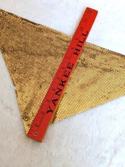 Vintage Signed Whiting & Davis Gold-tone Mesh Bib Necklace