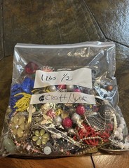 1 -1/2 Lb of CRAFT ONLY Junk Drawer Jewelry