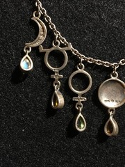 Peter Stone 925-7 Classical Planets Necklace Moons Necklace Retired Vintage Gems