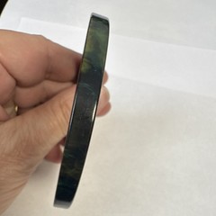 Vintage Bakelite marbled Blue Moon Bangle Bracelet