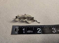 Vintage Leaf Brooch 835 Teka Theodore Klotz Pre Owned Silver German Jewelry