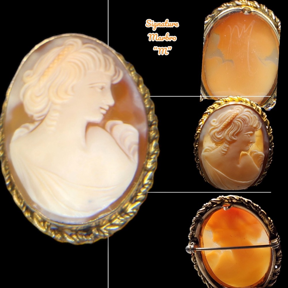 Very RARE Surviving Cameo Marbro Marked & Signed by Martinelli Bros Co 1931-1943