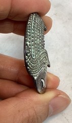 Vintage Shube 925 Sterling Silver Textured Buffalo Pin Brooch