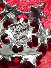 NEW VINTAGE Jezlaine Sterling Silver 925 Christmas Pink Snowflake Charm Pendant