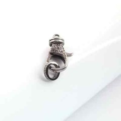 1 Pc Pave Diamond Lobster Claps, 24mmx12mm Lobster Claps, Both Side Pave Diamond