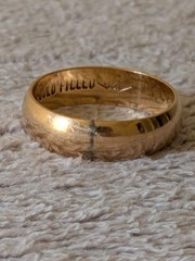 Vintage Clarks & Comb 10k Gold Filled Wedding Band Ring Sz 8.75