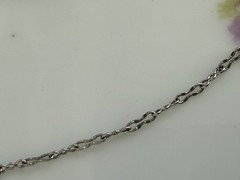 Antique 1920s White Co. Lavaliere Pendant Necklace Clear Crystal Silver/Gold ton