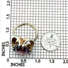 Vintage Joseph Esposito (ESPO) 18K HGE Amethyst Glass Fashion Ring – Size 7