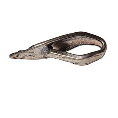 Antique Silver Tone Spoon Pendant Ornate Victorian Design Necklace Jewelry DIY