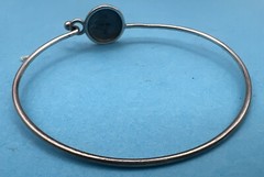 VTG Sterling Silver BROWN COUNTY Sand Dollar 7.5″ Bangle Bracelet SS534