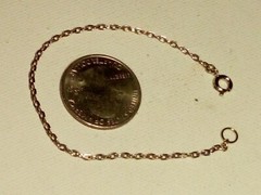 Vintage Silver Trace Bracelet Chain Great Condition Dainty Thin 6.25 In A 8