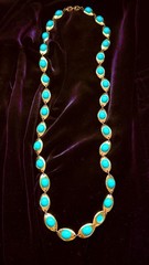 Vintage GIVENCHY Turquoise Station Opera Length Necklace Gorgeous