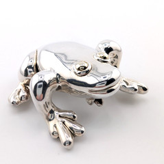 Bat-Agi Israel Sterling Silver 925 Frog Pin/Brooch 17342