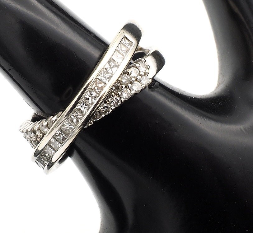 Vintage Diamond Ring 14 Karat White Gold