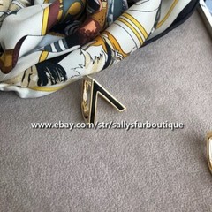 Sallys Quality 100% Brass & Enamel Scarf Ring Chain Buckles Brooch For Scarves