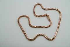 VNT Rose Gold Plate Over Sterling Silver Chunky Chain Necklace 16″ x 2mm JB47