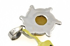 Sterling Silver Signed JTV Yellow Stone NWT Pendant