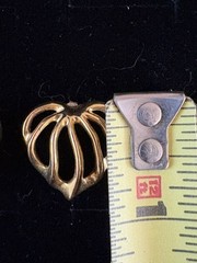 Vintage Pierced Earrings 1980s / 1990s Gold Tone LOT OF 5 Pair Hearts Signed
