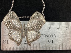 Rare Vintage SLC Sterling Silver Butterfly Necklace