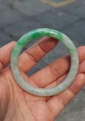 MADE IN-HOUSE Certifiable Grade-A Untreated Burmese Jadeite Jade Bangle (52.2mm)