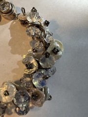 Artisian Made Beaded Pale Amethyst Bracelet with shells and crystals – signed