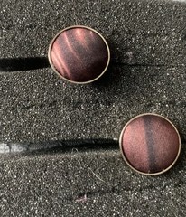 Vintage Brown/ Black Pattern Fabric Cuff links
