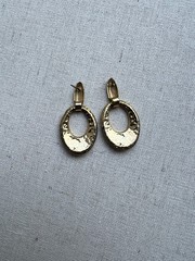 Lot of 3 Vintage White and Gold Enamel Earrings 1980s-90s (No backs)