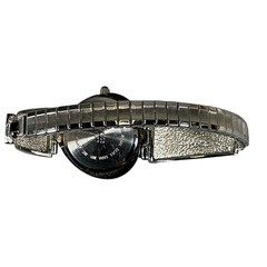 Heart Watch Silver Tone Stretch Bracelet Vintage Style