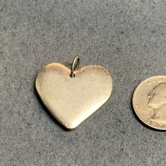 Pendant Be Still My Heart Silver Gold Rope Valentine Love Retro BoHo Vintage