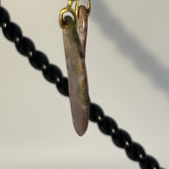 Crazy Lace Agate Boomerang Earrings Gold French Wire lightweight Gemstone Boho