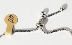 Vtg Sterling Silver London Blue Topaz Lariat Bracelet Anklet Adjustbl 6 – 10.75″