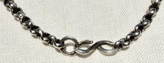 Antique Victorian Sterling Silver ROLO or BELCHER Necklace Chain ~ 29 1/2″