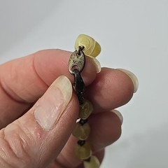 Avon Tassel Necklace Beaded Natural Long Statement Beaded Brown Yellow Signed NR