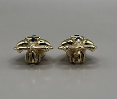Nolan Miller Pink Venus Women’s Clip On Earrings Gold Plated Crystals