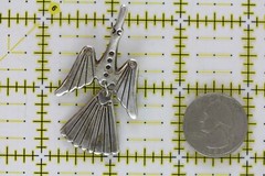 OLD PAWN INDIAN CAST BIRD DANGLES MOVES STERLING SILVER 925 BROOCH PIN