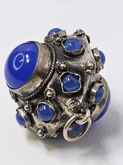 Antique 800 Silver & Blue Stone Pendant